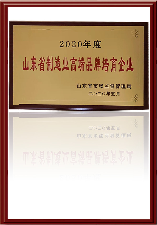 山東省制造業(yè)高端品牌培育企業(yè)